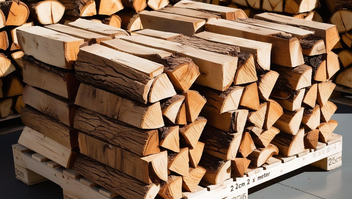 leña seca de 40 cm, roble y haya, 2 m³ (2,4 metros cúbicos de leña)