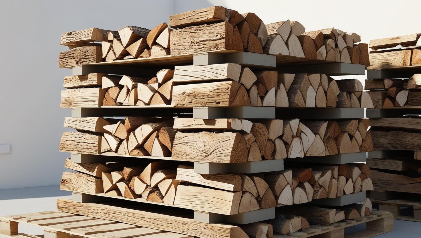 leña seca de 40 cm, roble y haya, 2 m³ (2,4 metros cúbicos de leña)