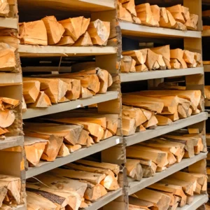 Leña seca de 25 cm en palé (3 metros cúbicos)