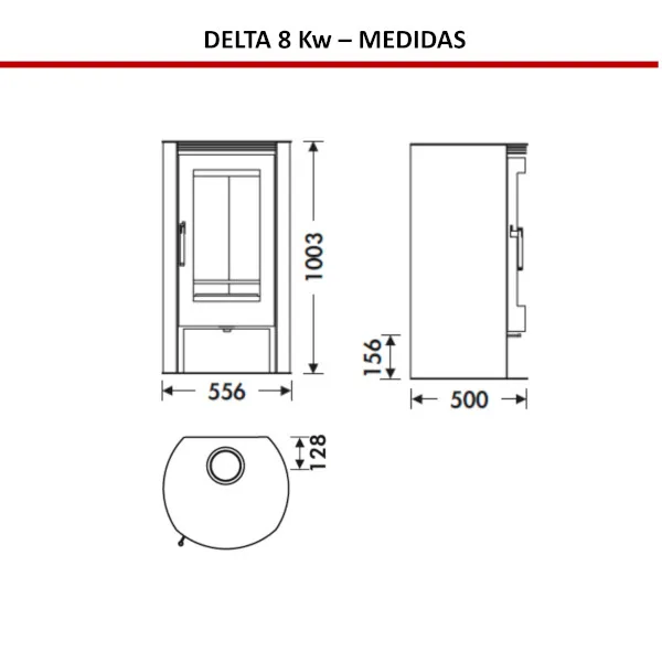 estufa leña delta 8 kw panadero