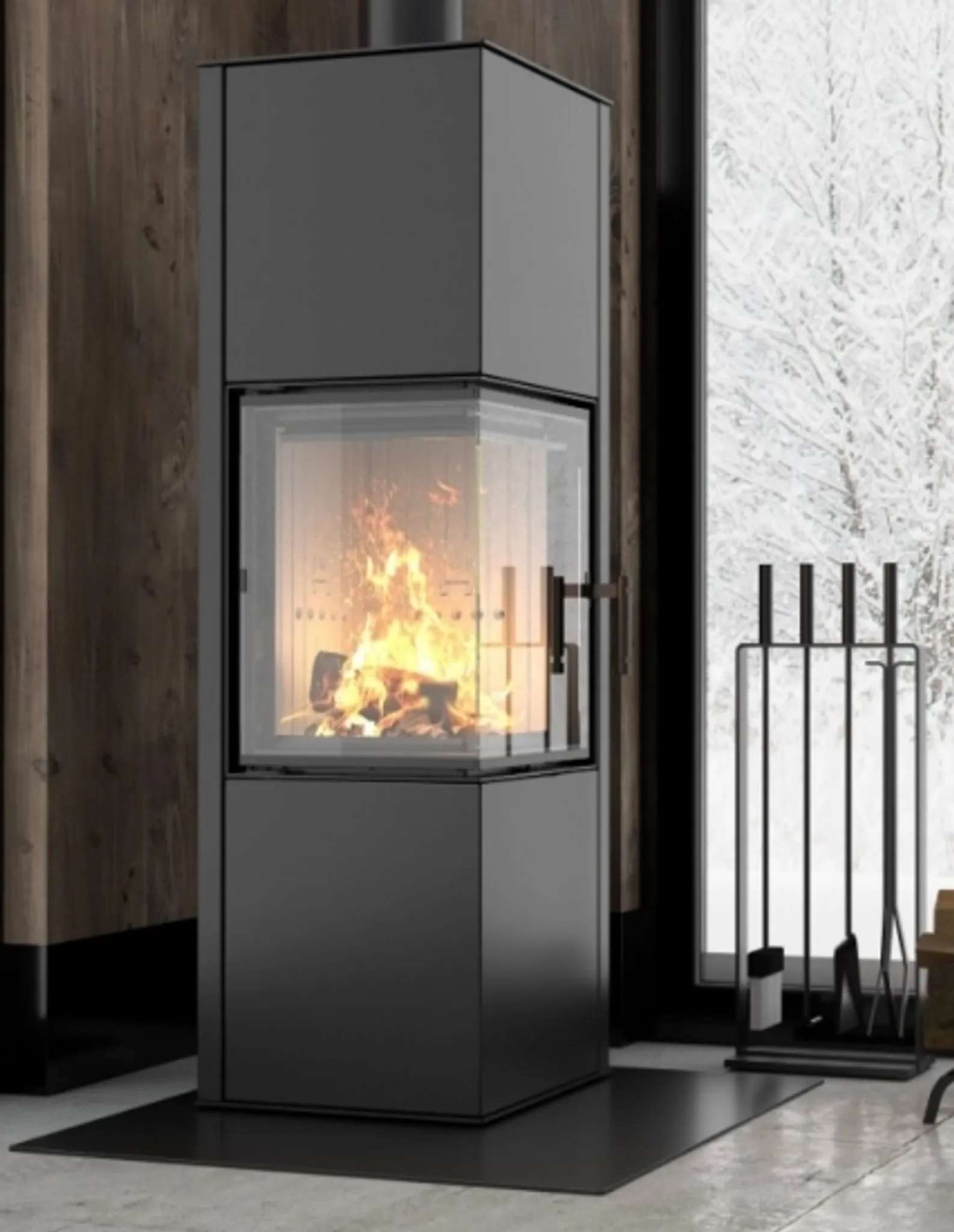 estufa de rincón hitze siga – 6,5 kw – clase a+ – ecológica y moderna