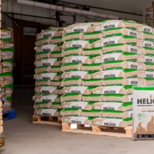 Pellets de madera Helios – palé de 65 sacos de 15 kg cada