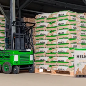 Pellets de madera Helios – palé de 65 sacos de 15 kg cada