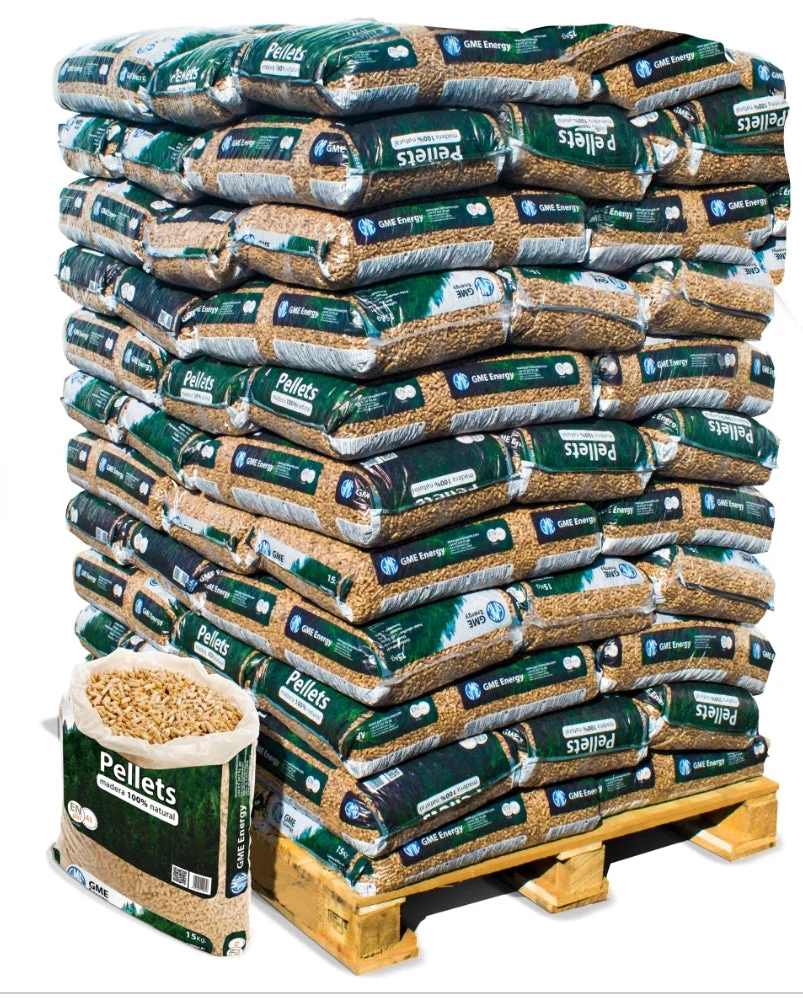 palet de 77 sacos de pellet gme woodpellet