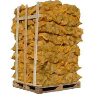 Palé de 70 redes de 25 dm3 de leña en 33 cm.