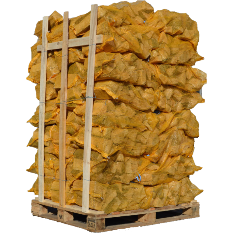 palé de 70 redes de 25 dm3 de leña en 33 cm.