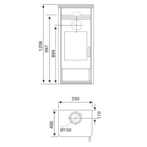 Estufa de leña Wamsler Yuna 6 kW