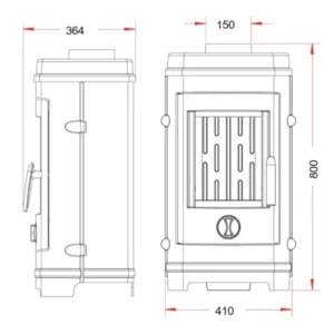 Estufa de leña Wamsler Rocky